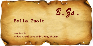 Balla Zsolt névjegykártya
