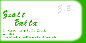 zsolt balla business card